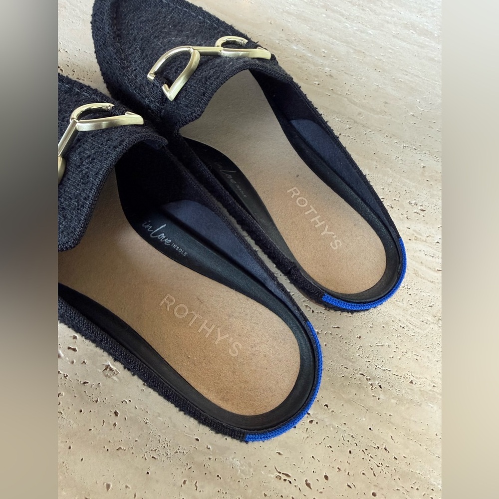 Rothy’s The Double Bit Loafer Mule with gold hardware 8 - Picture 3 of 6